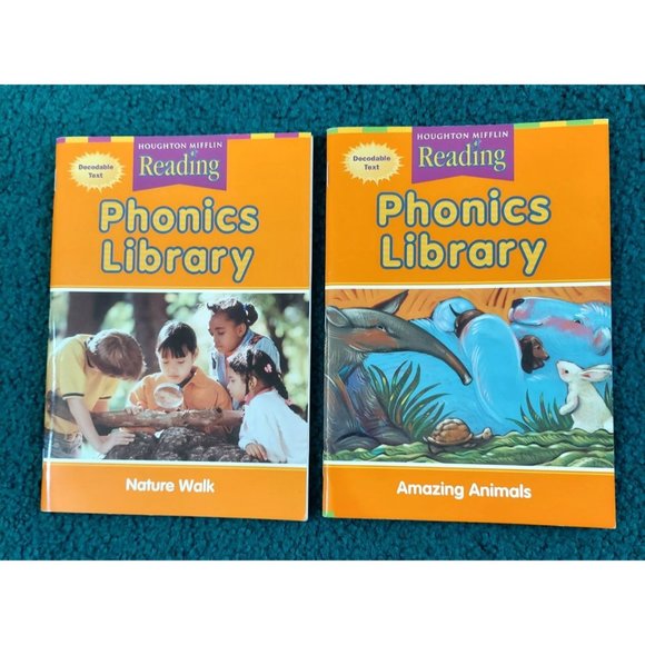 Houghton Mifflin Reading Phonics Library Nature Walk & Amazing Animals Book Lot - Picture 1 of 8